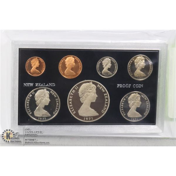 1971 NEW ZEALAND PROOF COIN SET IN HOLDER