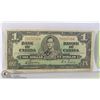 Image 1 : 1937 BANK OF CANADA $1 DOLLAR NOTE
