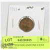 Image 1 : 1941 NEWFOUNDLAND ONE CENT COIN