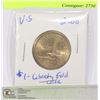 Image 1 : 2000 US LIBERTY $1 GOLD COLORED COIN "P" SACAGAW