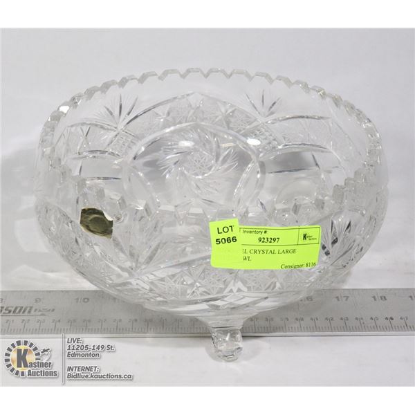 PINWHEEL CRYSTAL LARGE FRUIT BOWL