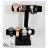 Image 1 : 8 LADIES WATCHES ON DISPLAY STAND