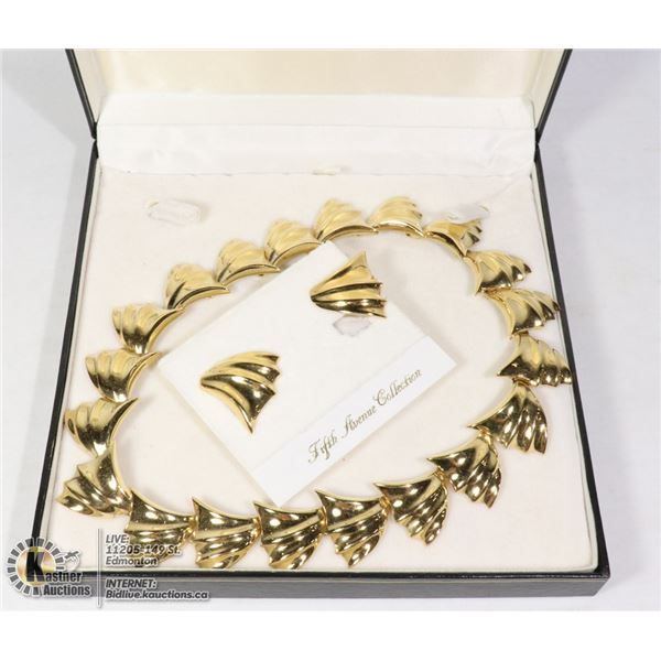 5TH AVENUE BOXED NECKLACE EARING SET.