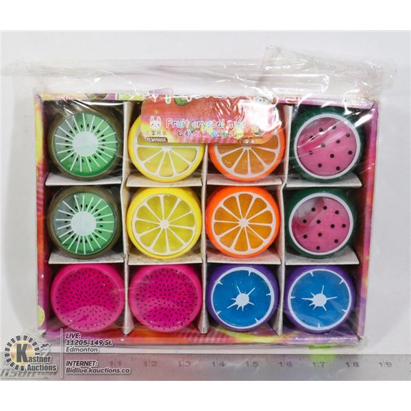 24PC FRUIT CRYSTAL MUD