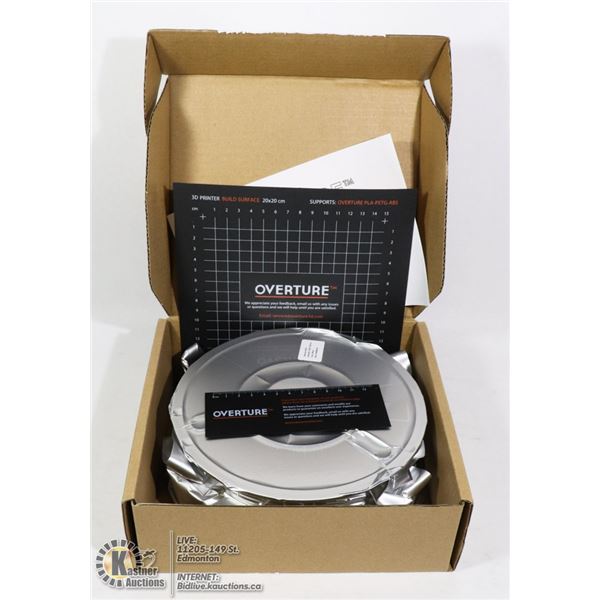 OVERTURE PETG 3D PRINTER FILAMENT (BLACK)