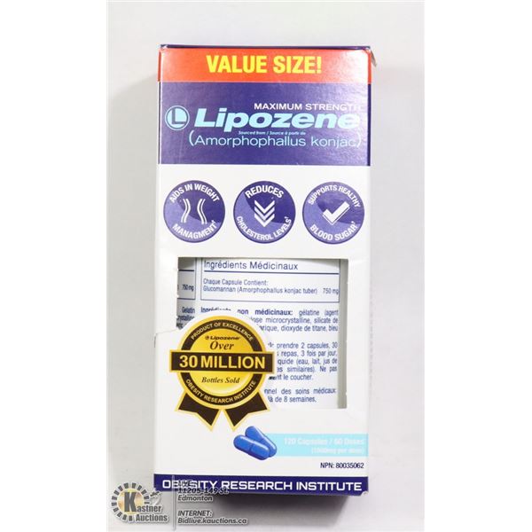 BOTTLE OF LIPOZENE WEIGHT LOSS PILLS