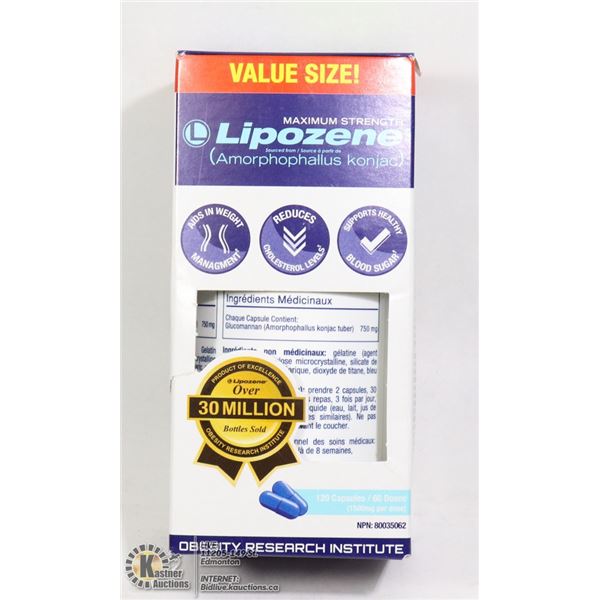BOTTLE OF LIPOZENE WEIGHT LOSS PILLS