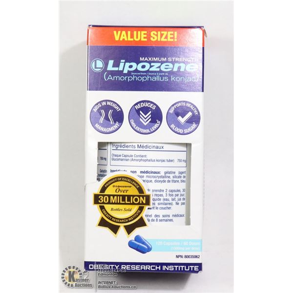 BOTTLE OF LIPOZENE WEIGHT LOSS PILLS