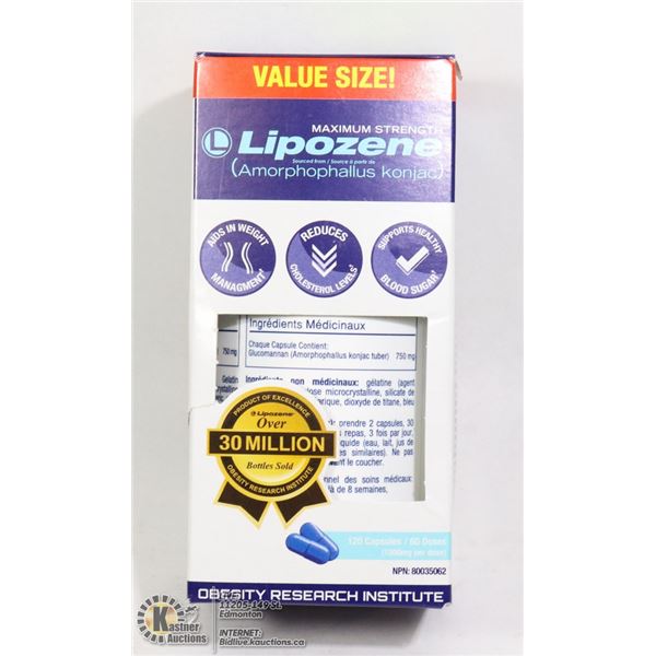 BOTTLE OF LIPOZENE WEIGHT LOSS PILLS