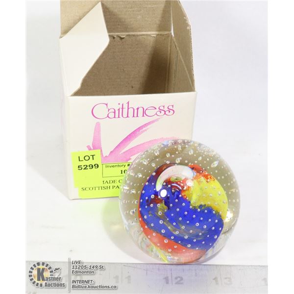 HANDMADE CAITHNESS ART GLASS SCOTTISH PAPERWEIGHT