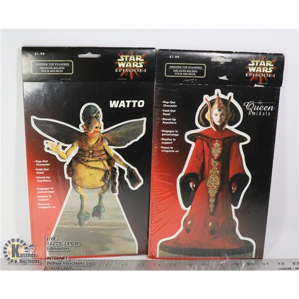 2 SEALED STAR WARS EPISODE 1 DRESSER POP/FOLD OUT