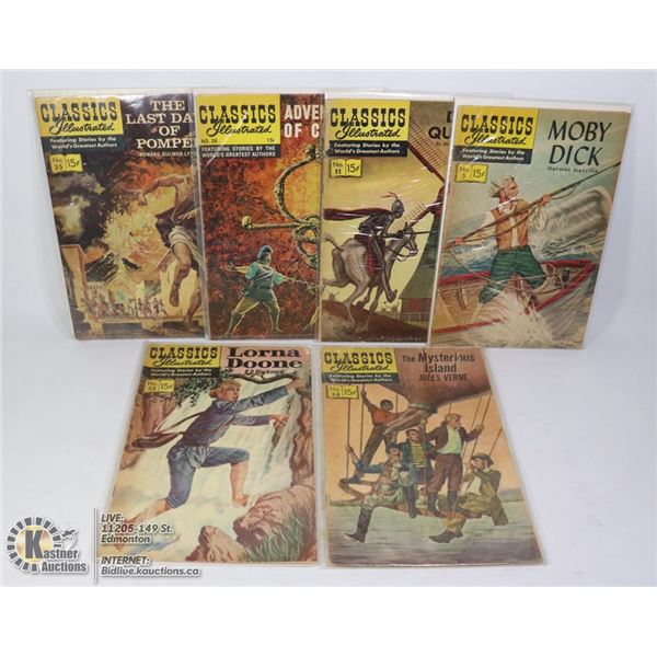 SIX 15 CENT CLASSICS ILLUSTRATED COMICS