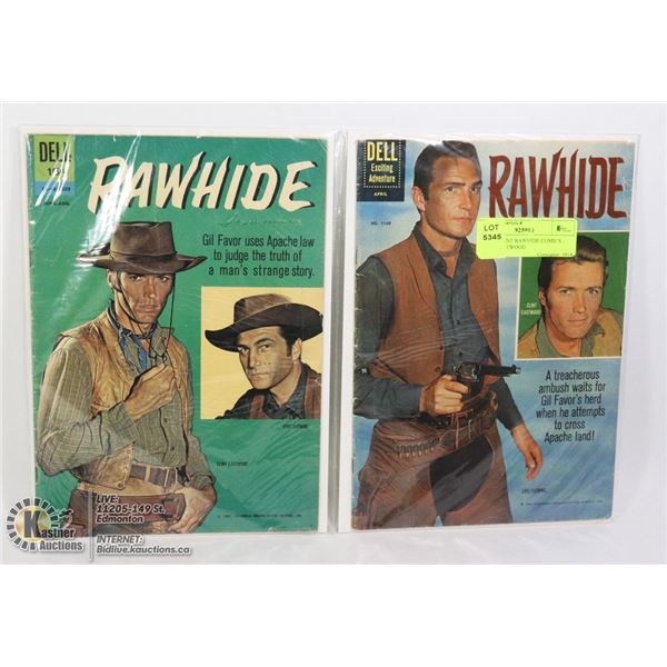 TWO 15 CENT RAWHIDE COMICS - CLINT EASTWOOD