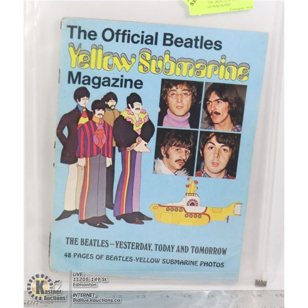 1968 OFFICIAL BEATLES YELLOW SUBMARINE MAGAZINE