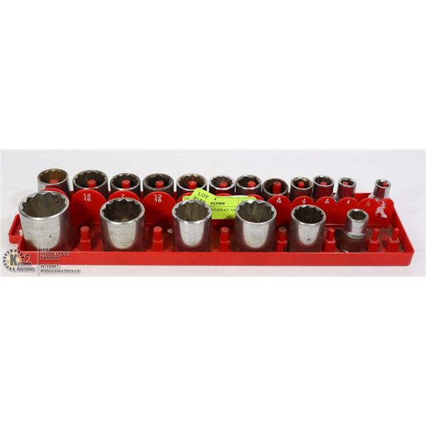 DOUBLE RAIL STANLEY ASSTD SOCKETS