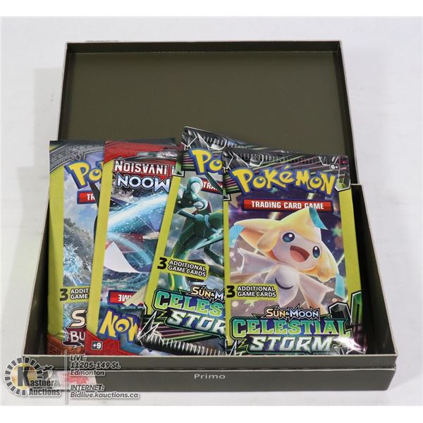 4 SEALED POKEMON 3 CARD BOOSTER PACKS