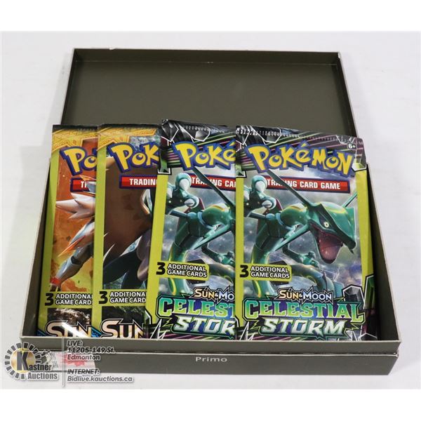 4 SEALED POKEMON 3 CARD BOOSTER PACKS