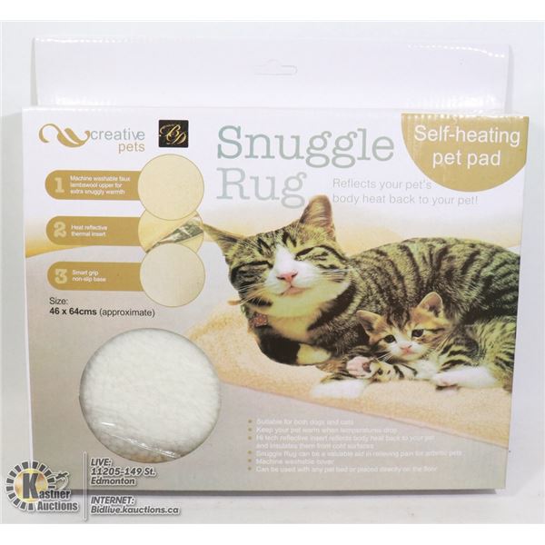 NEW SNUGGLE RUG (46 X 64CM) SELF HEATING PET PAD