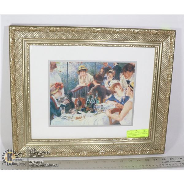 ANTIQUE GOLD LOOK WOOD ART FRAME. ESTATE.