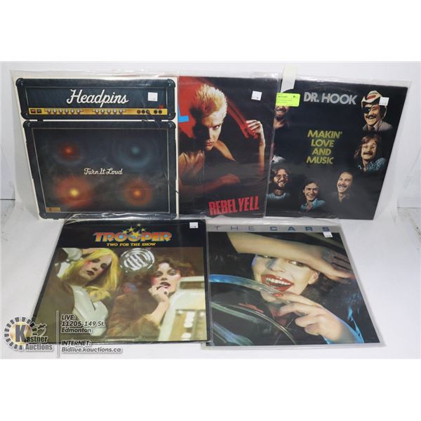 BUNDLE OF 5 ROCK RECORDS INCLUDING BILLY IDOL,