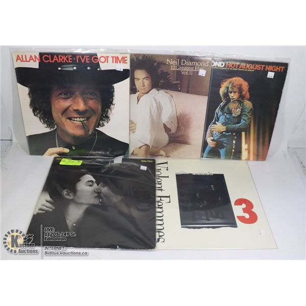 BUNDLE OF 5 RECORDS INCLUDING JOHN LENNON,