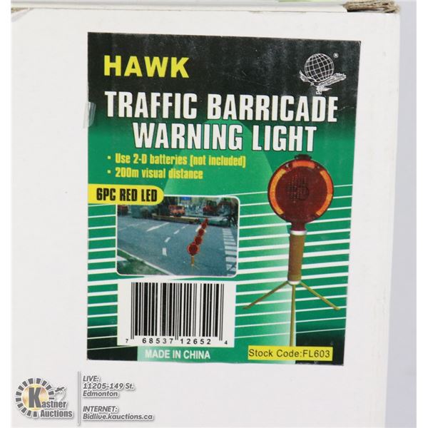 NEW 6 LED TRAFFIC BARRICADE WARNING LIGHT