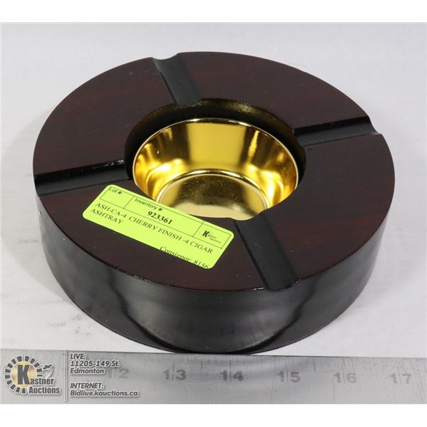 ASH-CA-4  CHERRY FINISH -4 CIGAR ASHTRAY