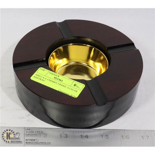 ASH-CA-4  CHERRY FINISH -4 CIGAR ASHTRAY