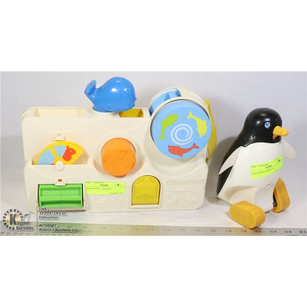 LOT OF TWO VINTAGE FISHER PRICE TOYS