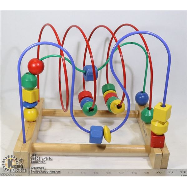 IKEA MULA BEAD WOODEN ROLLER COASTER