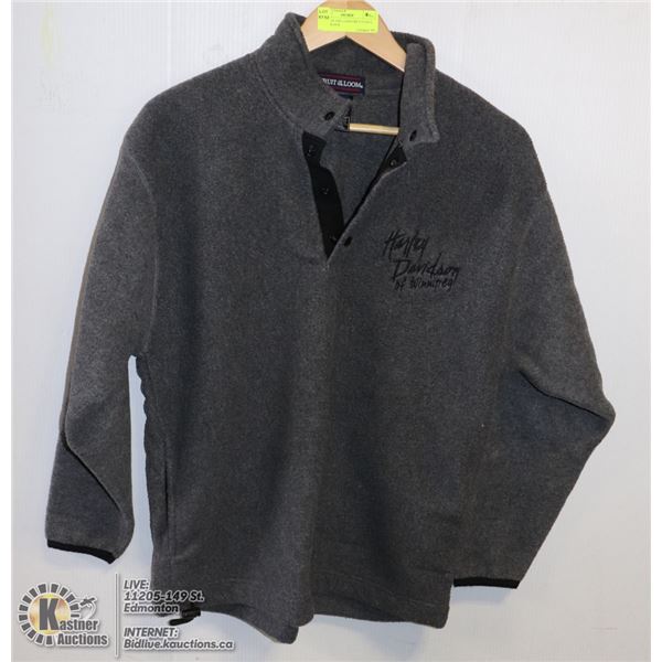 FRUIT OF THE LOOM GREY FLEECE WITH BLACK