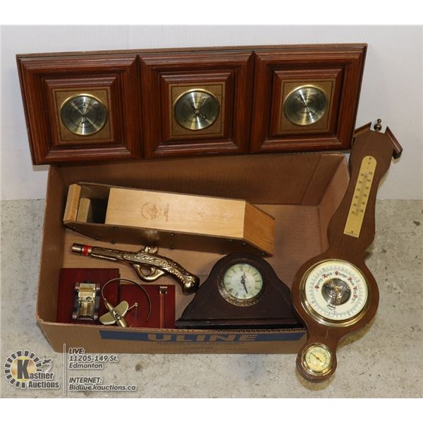 BOX OF ANTIQUE CLOCKS
