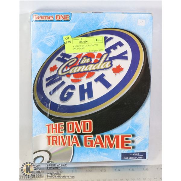 HOCKEY NIGHT IN CANADA THE DVD TRIVIA GAME