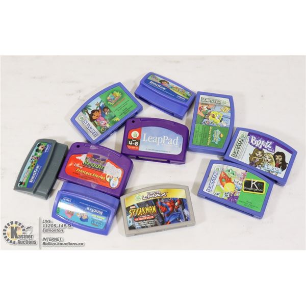 BAG OF LEAPPAD CARTRIDGE GAMES