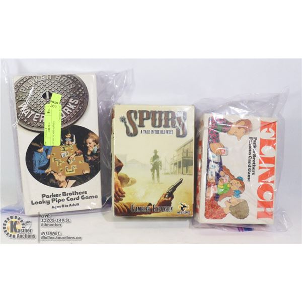 LOT OF 3 CARD GAMES
