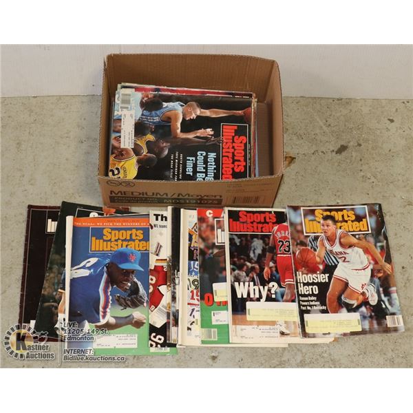 BOX OF SPORTS MAGAZINES