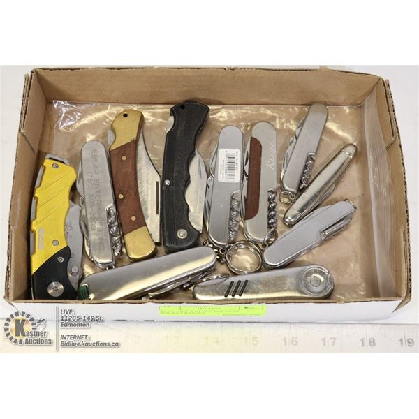 11 VARIOUS STYLE FOLDING POCKET KNIVES