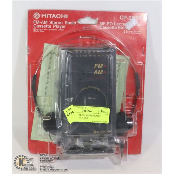 HITACHI FM-AM STEREO RADIO CASSETTE PLAYER