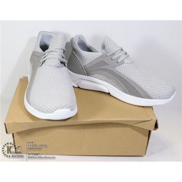 NEW WOMENS GREY MESH RUNNING SHOES SIZE 9.5