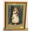 Image 1 : EMBROIDERY ART PAINTING 'A GIRL WITH FLOWERS