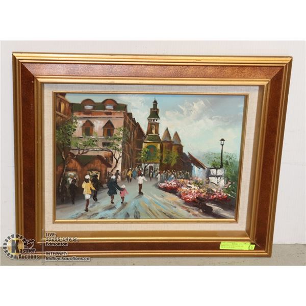 PEOPLE WALKING IN THE STREET BROWN BUILDING