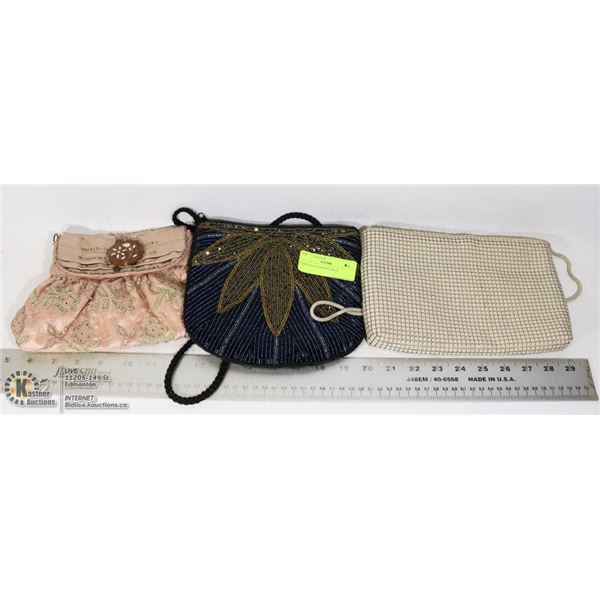 3 VINTAGE EVENING BAGS
