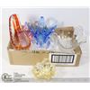 Image 1 : BOX OF HAND BLOWN GLASS BASKETS