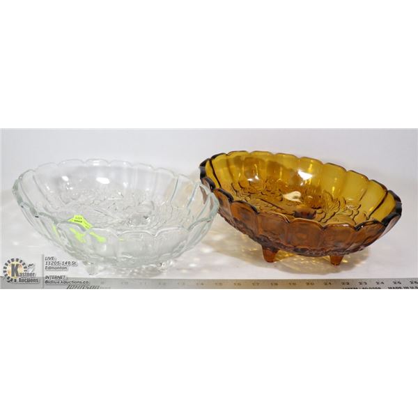 PAIR OF LARGE FRUIT HARVEST FRUIT BOWLS