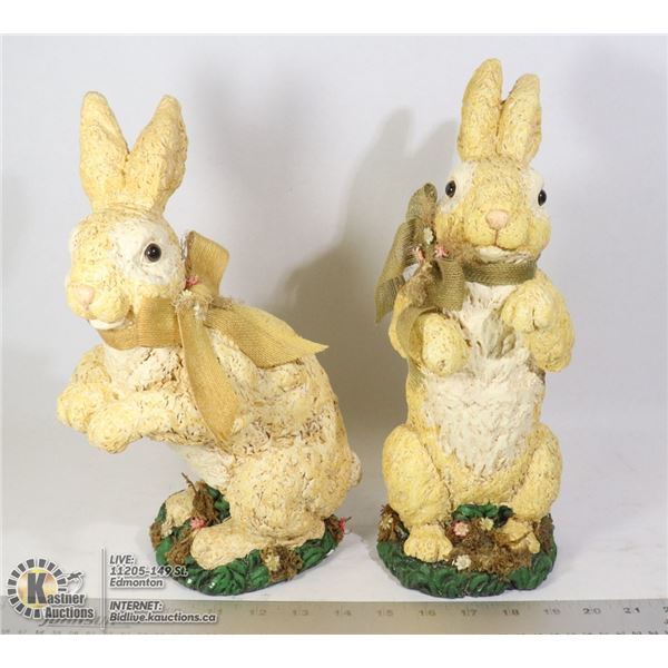PAIR OF BUNNY FIGURES