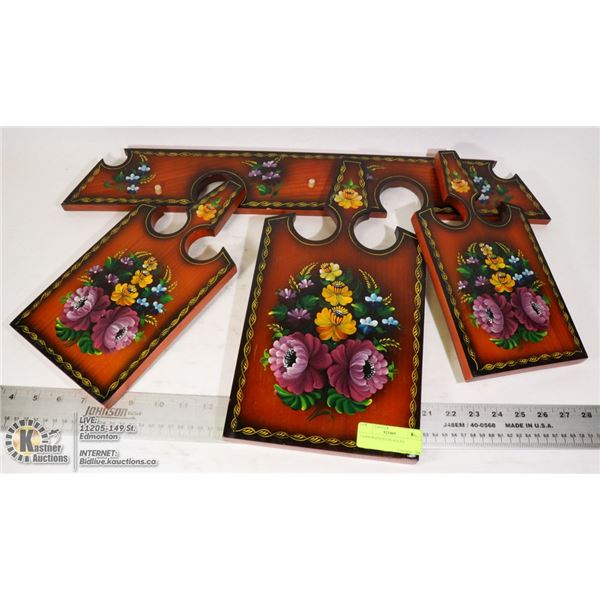 3 HAND PAINTED PLAQUES