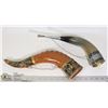 Image 1 : TWO DECORATIVE HORNS. ONE IS REAL HORN,