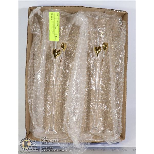 CRYSTAL SET OF TWO VINE GLASSES