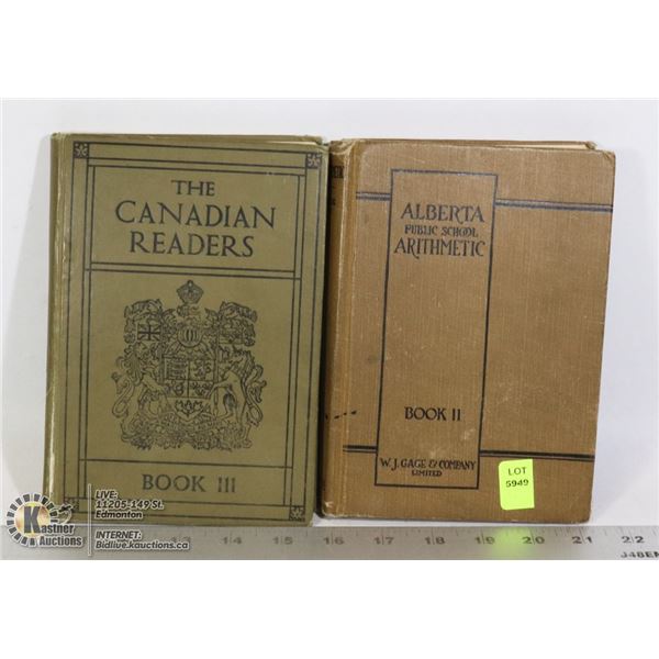 TWO VINTAGE SCHOOL BOOKS