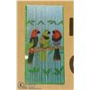 Image 1 : NEW BEADED CURTAIN / WALL HANGING WITH 3 PARROTS